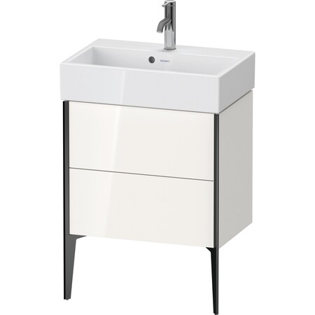 Xviu Two Drawer Floorstanding Vanity Unit White